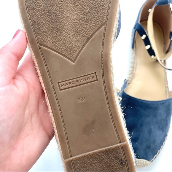 Marc Fisher Studded Suede Espadrille Sandals - Picture 9 of 9